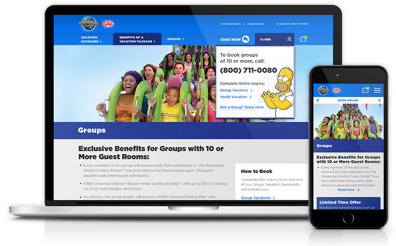 Group vacation page.